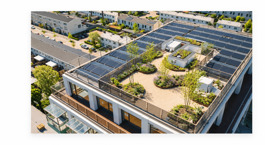 The Urban Woods Delft – planted roof