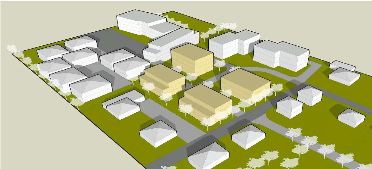Österstraße residential development in Heide – overall visualisation