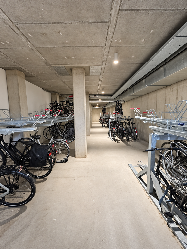 Basement bicycle garage – The Urban Woods Delft