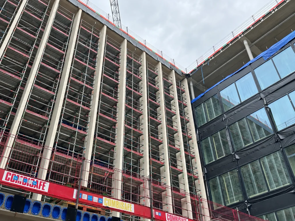 The Bridge Utrecht – atrium under construction